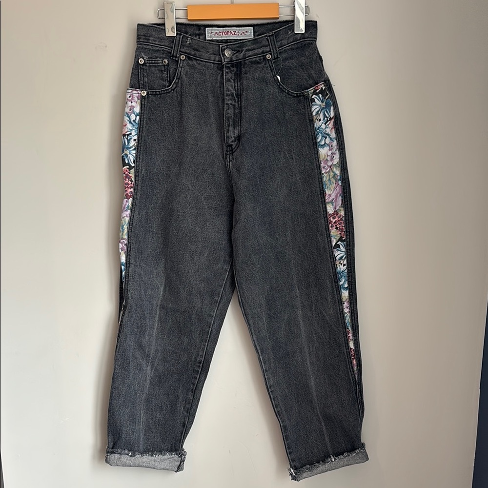 Vintage High Rise Black Jeans, Topaz Brand